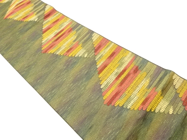 JAPANESE FUKURO OBI / CHIKUZEN HAKATA / WOVEN ABSTRACT
